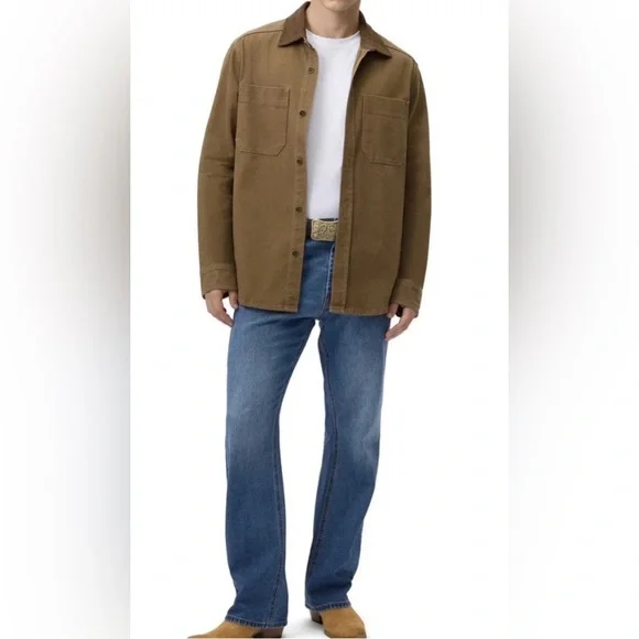 Frye Men's Brown Denim Barn Jacket - Picture 1 of 9